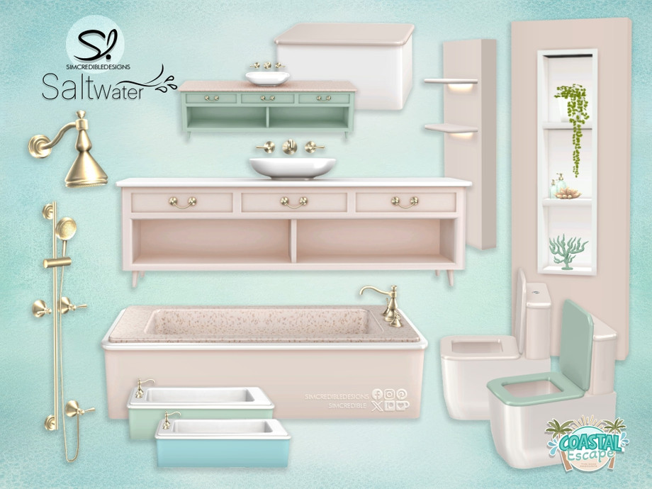 Галерея мода Набор лоя ванной Saltwater Bathroom #3